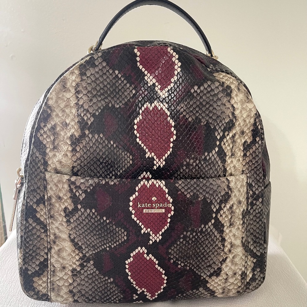 Kate Spade Multicolor Python Print Backpack